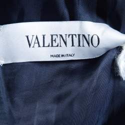 Valentino Navy Blue Mohair Wool Single Breasted Blazer S