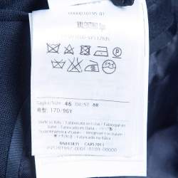Valentino Navy Blue Mohair Wool Single Breasted Blazer S