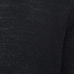 Pre Owned Valentino Black Wool Knit Crew Neck Jumper L