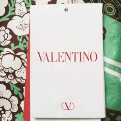 Pre Owned Valentino Peony Printed Silk Shirt M