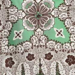 Pre Owned Valentino Peony Printed Silk Shirt M