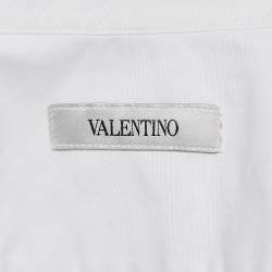 Pre Owned Valentino White Cotton Long Sleeve Shirt M