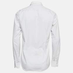 Pre Owned Valentino White Cotton Long Sleeve Shirt M