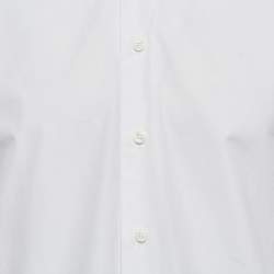 Pre Owned Valentino White Cotton Long Sleeve Shirt M