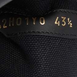 Pre Owned Valentino Brown/Black Canvas and Leather High Top Sneakers Size 43.5