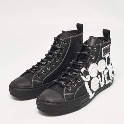 Valentino Black Canvas Good Lover Giggies Sneakers Size 42