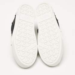 Pre Owned Valentino Black Canvas Cityplanet Sneakers Size 40