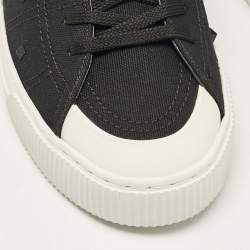 Pre Owned Valentino Black Canvas Cityplanet Sneakers Size 40