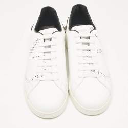 Pre Owned Valentino White Leather Backnet Low Top Sneakers Size 45