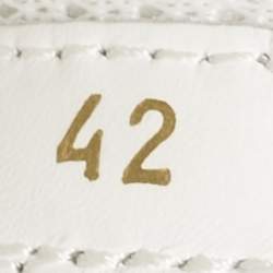 مملوكة مسبقًا حذاء رياضي فالنتينو VL7N جلد وكانفاس رصاصي/أبيض بعنق منخفض مقاس 42