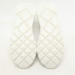 Valentino White/Black Knit Fabric and Leather Heroes Reflex Low Top Sneakers Size 44
