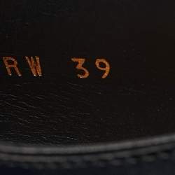 Pre Owned حذاء ديربي فالنتينو جلد أسود برباط مقاس 49.5