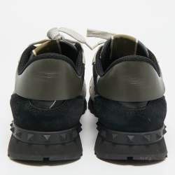 مملوكة مسبقًا حذاء رياضي فالنتينو "روكرانر" جلد وزبدة متعدد الألوان بدانتيل مقاس 44