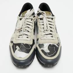 مملوكة مسبقًا حذاء رياضي فالنتينو "روكرانر" جلد وزبدة متعدد الألوان بدانتيل مقاس 44