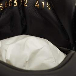 Pre Owned Valentino One Stud XL Size 41.5 Navy Blue/White Toile Iconographe Jacquard and Leather Sneakers