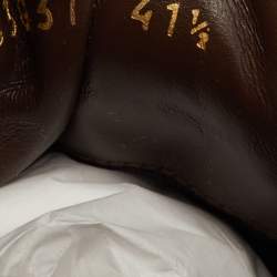 Pre Owned حذاء رياضي فالنتينو وان ستد جاكار ايقونوغراف فاتح البني / أبيض جلد مقاس كبير 41.5