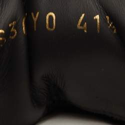 Pre Owned حذاء رياضي فالنتينو ون ستد جلد أبيض/أصفر فاتح عنق منخفض مقاس 41.5