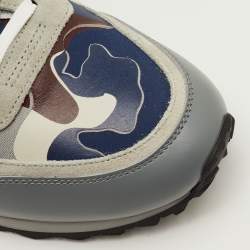 Pre Owned حذاء رياضي فالنتينيو روك رنر قماش متعدد الألوان مموه وجلد وزب مقاس 41.5