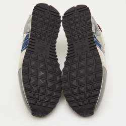 Pre Owned حذاء رياضي فالنتينيو روك رنر قماش متعدد الألوان مموه وجلد وزب مقاس 41.5