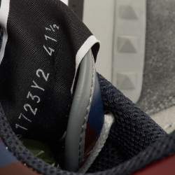 Pre Owned حذاء رياضي فالنتينيو روك رنر قماش متعدد الألوان مموه وجلد وزب مقاس 41.5