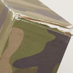 مملوكة مسبقًا حذاء رياضي فالنتينو روك رنر قماش مموه أزرق/بيج مقاس 41.5 جلد وزغب