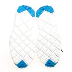 Pre Owned Valentino Tricolor Mesh And Leather Sound High Top Sneakers Size 40