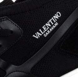 Pre Owned حذاء رياضي فالنتينو برقبة عالية  شبكة وجلد مقاس 44