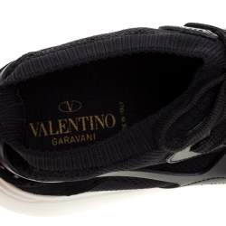 Pre Owned حذاء رياضي فالنتينو برقبة عالية  شبكة وجلد مقاس 44