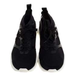 Pre Owned حذاء رياضي فالنتينو برقبة عالية  شبكة وجلد مقاس 44