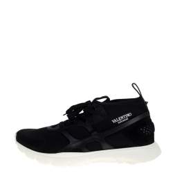 Pre Owned حذاء رياضي فالنتينو برقبة عالية  شبكة وجلد مقاس 44