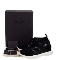 Pre Owned حذاء رياضي فالنتينو برقبة عالية  شبكة وجلد مقاس 44