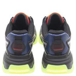 Pre Owned Valentino Multicolor Fabric and Leather Climbers Sneakers Size 43