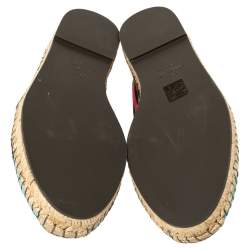 Pre Owned Valentino Multicolour Camouflage Canvas Espadrilles Flats Size 43