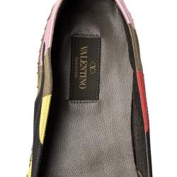Pre Owned Valentino Multicolour Camouflage Canvas Espadrilles Flats Size 43