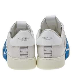 Pre Owned Valentino White Leather VLTN Low Top Sneakers Size 41