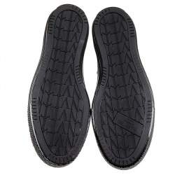 Pre Owned Valentino Garavani Black Patent Leather Giggies Low Top Sneakers Size 45