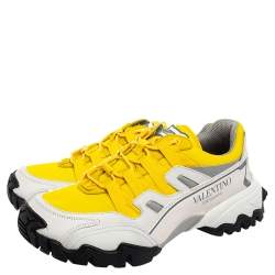 Valentino Tri-Color Mesh and Leather Climber Sneakers Size 44