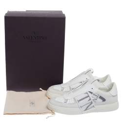 مملوكة مسبقًا Valentino Garavani White Leather VL7N Low-Top Sneakers Size 41