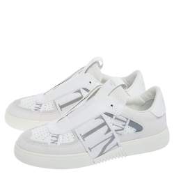مملوكة مسبقًا Valentino Garavani White Leather VL7N Low-Top Sneakers Size 41