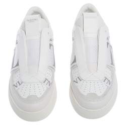 مملوكة مسبقًا Valentino Garavani White Leather VL7N Low-Top Sneakers Size 41