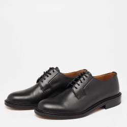 Pre Owned Valentino Black Leather Lace-Up Derby Size 41