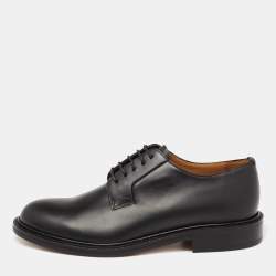 Pre Owned Valentino Black Leather Lace-Up Derby Size 41