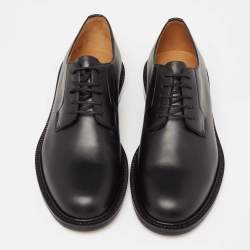 Pre Owned Valentino Black Leather Lace-Up Derby Size 41