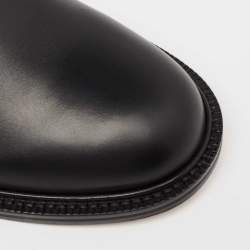 Pre Owned Valentino Black Leather Lace-Up Derby Size 41