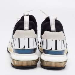 Valentino Multicolor Leather And Suede Lace Up Sneakers  Size 44