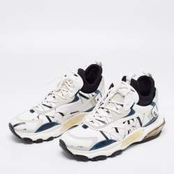 Valentino Multicolor Leather And Suede Lace Up Sneakers  Size 44
