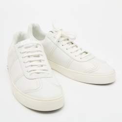 Valentino White Leather Flycrew Low Top Sneakers Size 45