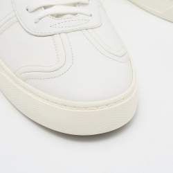 Valentino White Leather Flycrew Low Top Sneakers Size 45