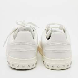 Valentino White Leather Flycrew Low Top Sneakers Size 45
