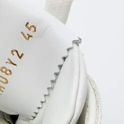 Valentino White Leather Flycrew Low Top Sneakers Size 45